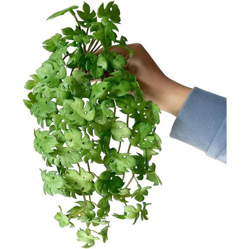Mini ramo of artificial plants of cobre with pegamento suave, plants colgantes for estante, plants verdes falsas for colgar and pared for hogar decor, oficina, garden, I1