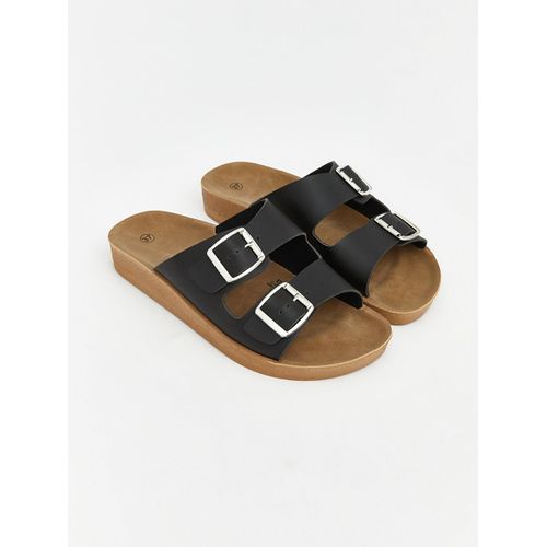Double Strap Thick Sole Women's Sliders