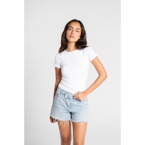 Cotton Round Neck Short Sleeve - White