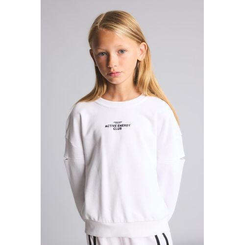 Relax Fit Slogan Crew Neck Sweatshirt