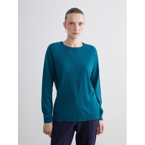 Crew Neck Floral Women's Knitwear Sweater