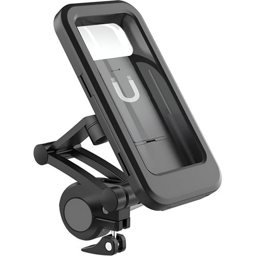 Bicycle Smartphone Holder - Waterproof and Adjustable Mount with Auto-Telescopic Likn, 360° Rotation for Efficient Navigation and Secure Phone Use