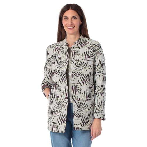 Jacket with tropical pattern