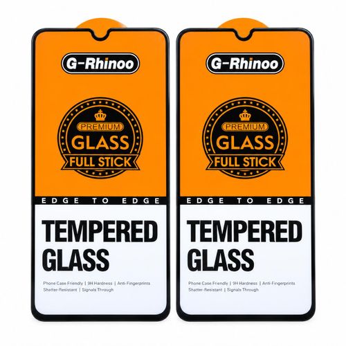 9H Tempered Glass Screen Protector for Samsung Galaxy A70 – Black Edges – 2 Pieces