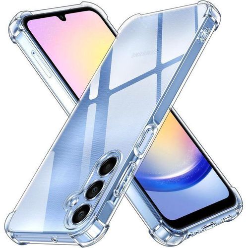 Ultra Clear Shockproof Silicone Case with Reinforced Corners Flexible TPU Bumper Cover for Samsung Galaxy A25 5G, Clear