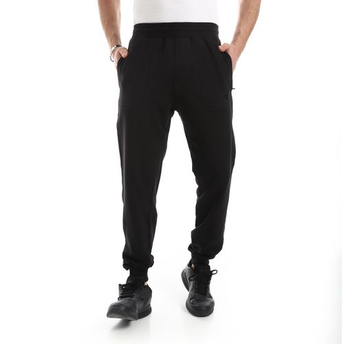 Men Cotton Jogger Pants - Black