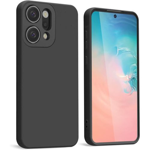 Cover for OPPO Reno 14 Pro (Reno14 Pro) 5G, Anti-Scratch Shockproof Soft Silicone TPU Protective Case with Fabric Lining - Black