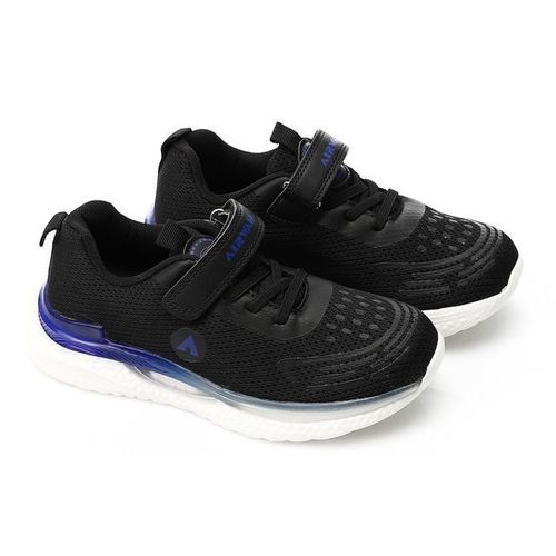 Lightweight Kids Sneakers Black & Royal Blue