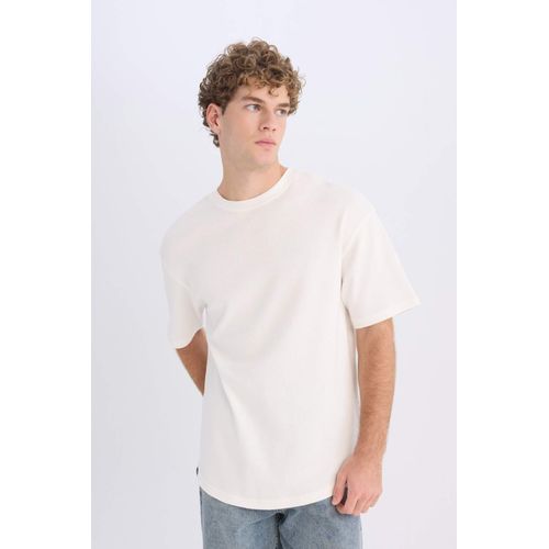 Boxy Fit Crew Neck Short Sleeve Basic T-Shirt