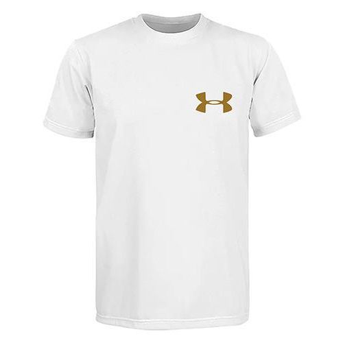 White cotton T-shirt logo gold