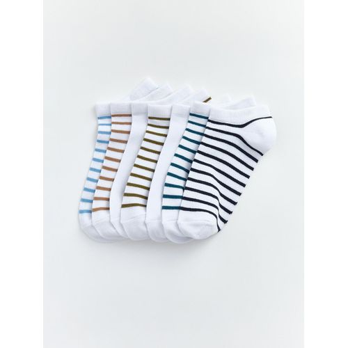Striped Boy's Trainer Socks 7 Pack