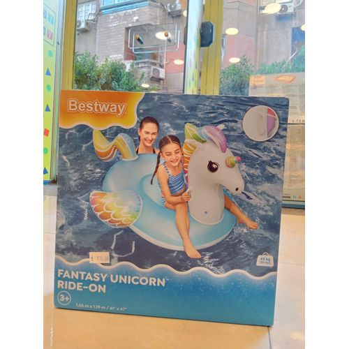 Unicorn Inflatable Pool Float for Kids & Adults - Giant Magical Rainbow Design for Summer Beach & Water Fun, Model 41114