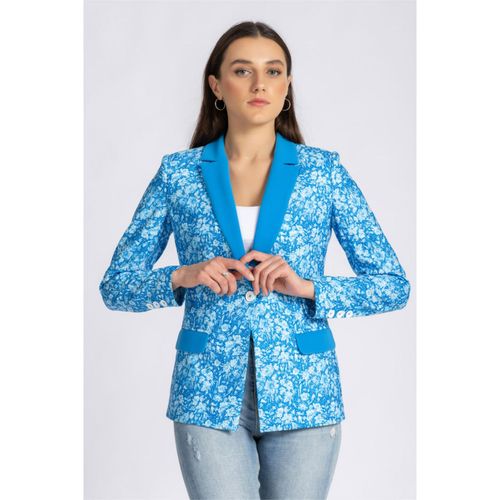 بليزر مزين بالزهور من إيسلا - تركواز