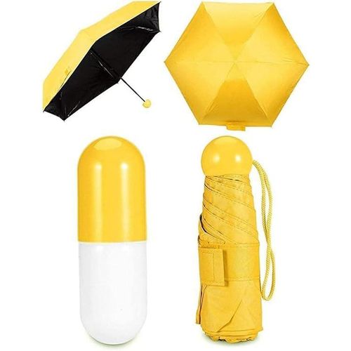 Mini Folding Umbrella Lovely Capsule Shape Umbrella Rain Sun Parasol Anti UV Small Pocket Umbrellas for Women Children