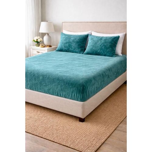 Fitted Fleece 180*200*30 - With 2 Pillowcases 50*70-Teal