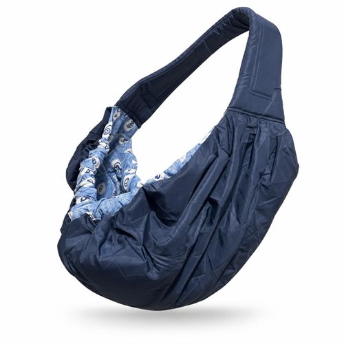 Aiiebao 5008 Padded Single-Shoulder Baby Sling Carrier with Wide Strap – Checkered Blue