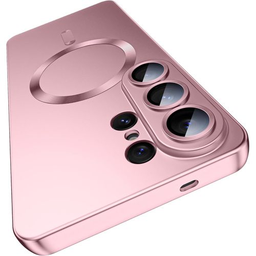 Magnetic for Samsung Galaxy S26 Ultra Case, Compatible with MagSafe, Slim Thin Matte Phone Case with Built-in Camera Lens Protector Removable Shockproof Phone Cover PINK