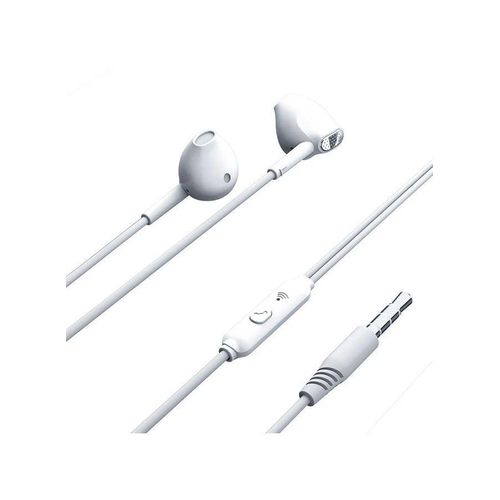 XO EP52 In Ear Wired Earphones with 35mm Audio Jack High Quality Stereo Sound Built in Microphone Flexible Silicone Cable Compatible with Smartphones MP3MP4 Players Laptops TVs - White
