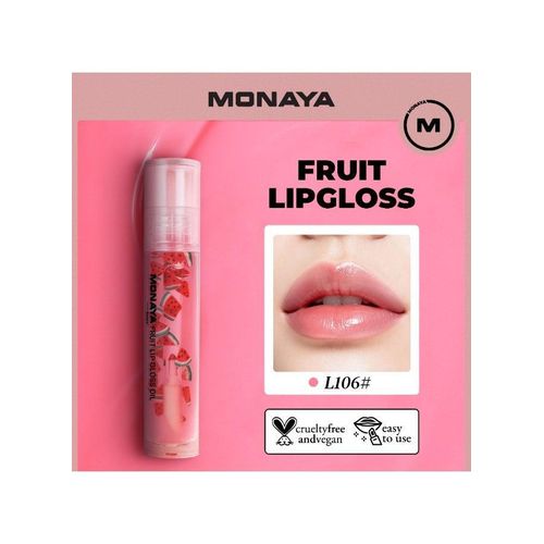 Monaya LO002 Fruit Lip Gloss, Natural Glossy Finish, Nourishing Lip Oil for Soft & Shiny Lips, Hydrating, Non-Sticky, Long-Lasting Moisture, Fruity Scent Lip Care