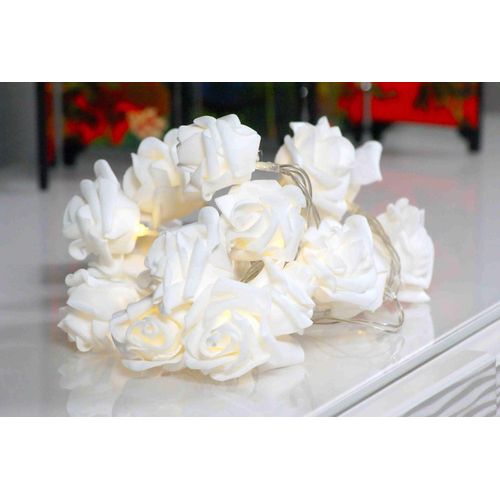 LED Rose Flower String Lights - Battery Operated 20 Led String Rose Flower Fairy Lights Wedding Home Party Birthday Festival Indoor Outdoor Decorations Rose (Yellow)