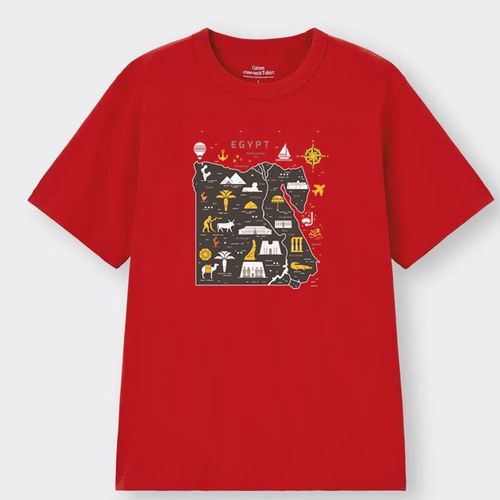 Map of Egypt/ Egyptian /cottonT-shirt (Red) size(M)