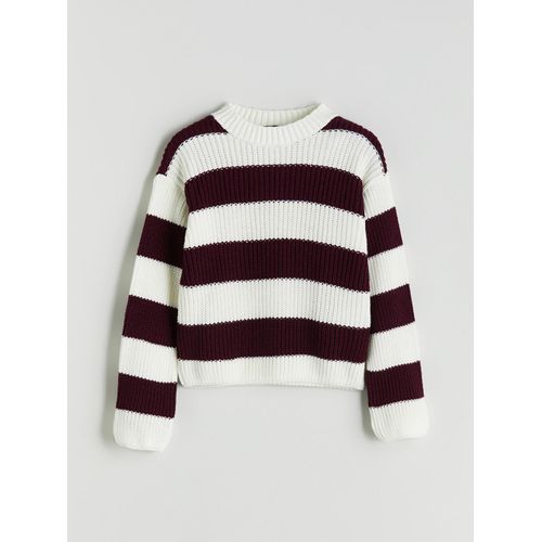 Crew Neck Striped Girl's Sweater