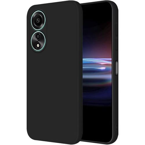 Case for Oppo A78 (4G) Protective Case, (6.43 Inches) Liquid TPU Silicone Mobile Phone Case with Drop Protection Silicone Cover Black