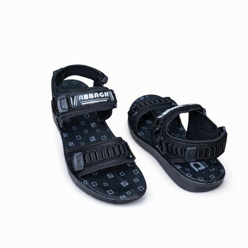 Men's flat sandals in fabric