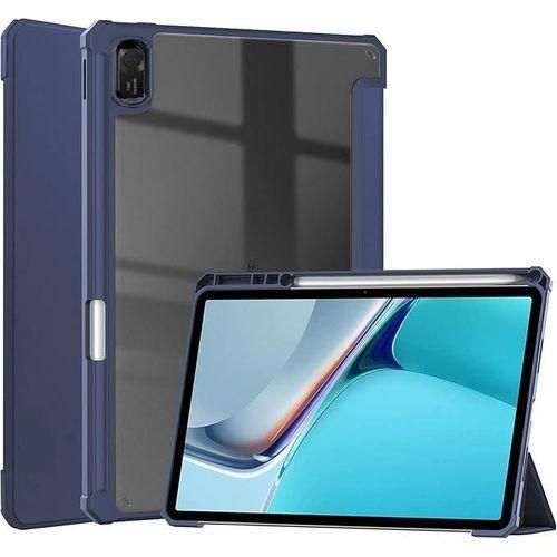 Compatible case for Huawei MatePad 11.5S 2025 flexible TPU back cover with pen holder and auto on/off for MatePad 11.5 S (Blue)