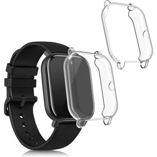 FitTurn Compatible with Amazfit GTS 2 Screen Protector Case Cover Replacement All- Around Plating Process Metal Color TPU Shockproof Case Guard Thin Bumper Shell for GTS 2 GPS Watch Silver