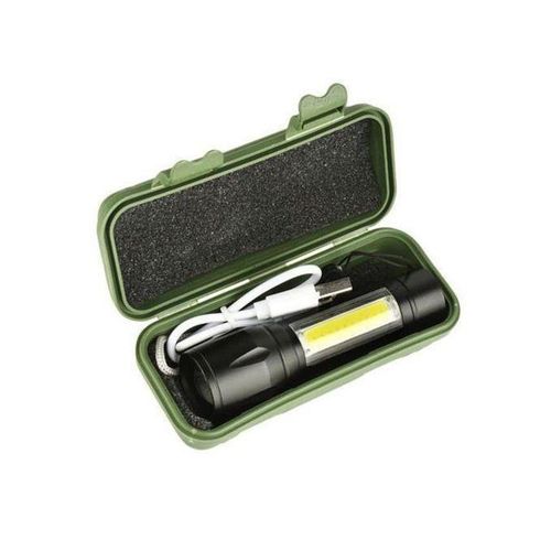Dual Lights Zoomable USB Flashlight