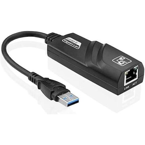 Ethernet Adapter USB 3.0 to 10/100/1000 Network RJ45 Lan Wired Adapter for Nintendo Switch- Wii- Wii U- Macbook- Chromebook- Windows 10- 8.1- Mac OS- Surface Pro- Black