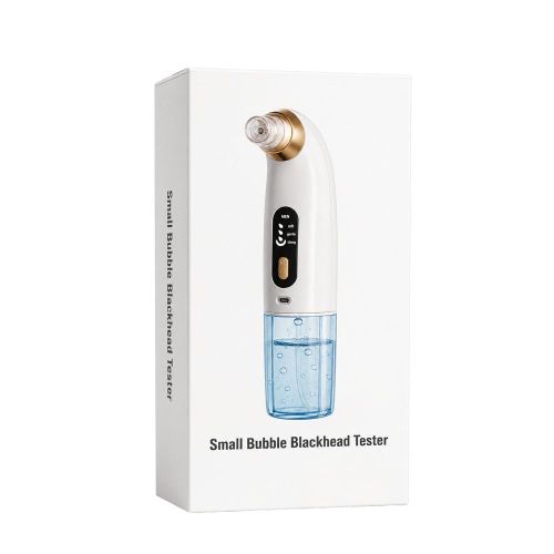 Small Bubble Blackhead Remover Water-Cycle Pore Cleaner, Dual Water Tanks, Adjustable Suction, 3 Tip Sizes