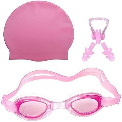 Cap + Leak-proof Swimming Goggles With UV Protection