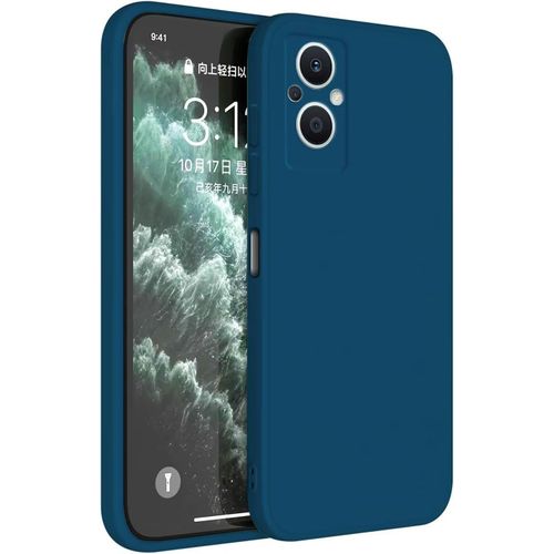 جراب حماية لكاميرا اوبو A96 الجيل الخامس 5G اوبو رينو 7Z 5G اوبو رينو 8Z 5G حماية فائقة النحافة من السيليكون والبولي يوريثين الحراري الناعم والماص للصدمات لموبايل اوبو A96 اوبو رينو 7Z أزرق