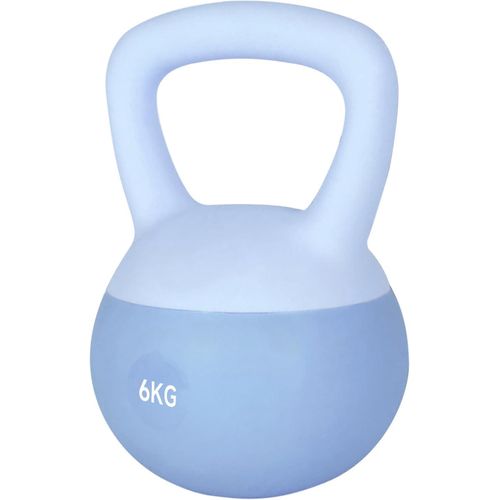 Soft Silicone Kettlebell Ball with Cushioned Shock Resistant and Non-Slip Base, Wide Handle for Home Workout, Weightlifting, Personal Training, Safe Design for Floors and Home - Multicolor (6 KG)
