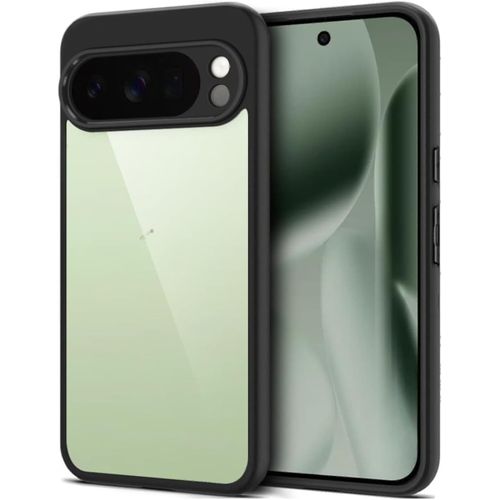 Clear case for Google Pixel 10 Pro, hard transparent polycarbonate back and soft TPU shock-absorbing material, non-yellowing, slim, shockproof protective case for Google Pixel 10 Pro (Black)