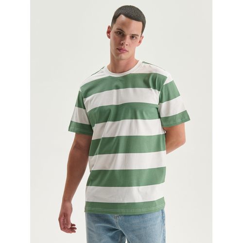 Crew Neck Striped Jersey Men's T-Shirt