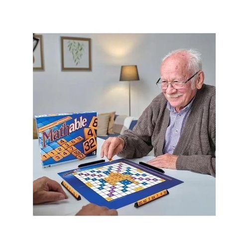 Mathable Deluxe Wooden Board Game Cross-Number Math Numbers Puzzle Game for Kids Family Educational Mental Math Brain Teaser Tabletop Strategy Math Game