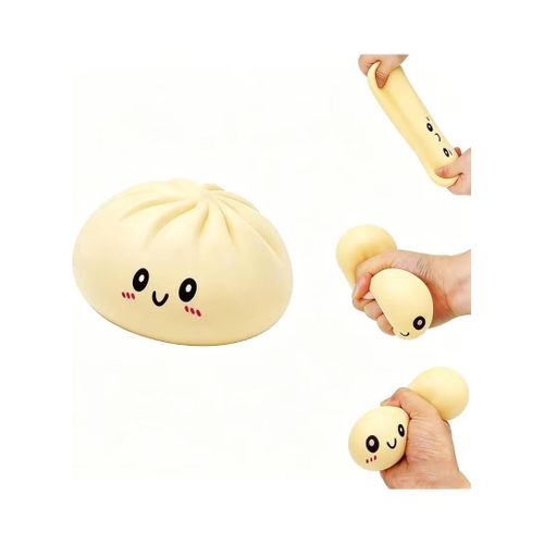 Kawaii Steamed Bun Stress-Relief Squeezable Toy: Soft Sensory Anti-Anxiety Fidget Tool