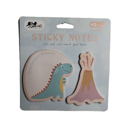 Cute Dinosaur Sticky Notes – Cartoon Dino-Shaped Self-Adhesive Memo Pads for Kids & School