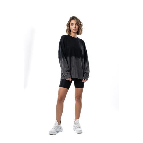 Oversized Acid Wash Drop-Shoulder Sweatshirt