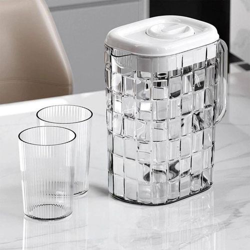 1.8L Acrylic Blender with Two Cups, Sturdy Handle, Two-Way Lid, Refrigerator and Dishwasher Safe