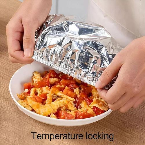 (10 pieces) Goodbye to cold food Innovative aluminum foil lid for heat retention.