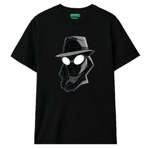 Black Cotton T-shirt Spider man noir