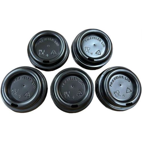 Pack of 30 Black Plastic Lids for 8 oz Hot Cups