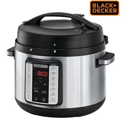Smart Electric Pressure Cooker 10L, 1350W, 9-in-1 Multi Cooker, 14 Cooking Programs, LED Touch Display, Non-Stick Inner Pot, Keep Warm Function, Programmable Timer, Black Silver, Model PCP1010-B5