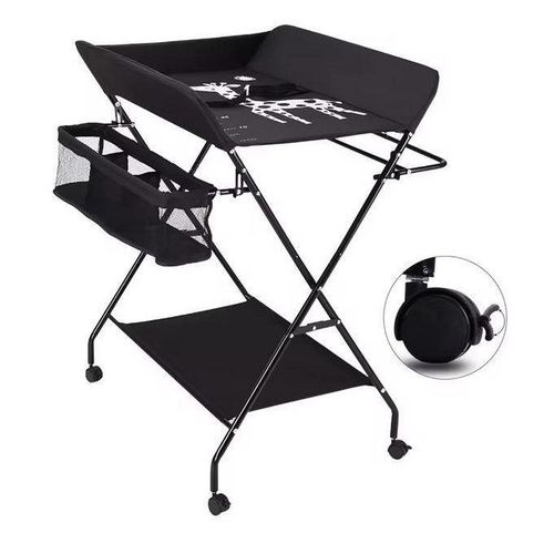 طاولة تغيير الرُضَع للأطفال - محطة حفاضات قابلة للطي ومنظم حضانة للمواليد والأطفال حتى 3 سنوات