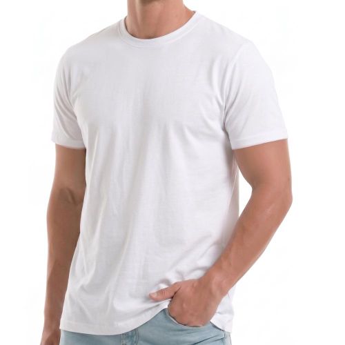 Men’s Premium Crew Neck T-Shirt – Classic White Regular Fit