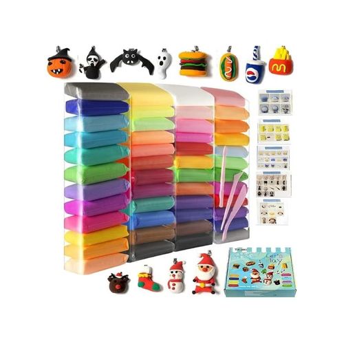 48Pcs Colours Colors Air Dry Clay. Super Light DIY Clay for Model Air Dry Clay Fun Toy, Creative Art DIY Crafts, Gift for Kids